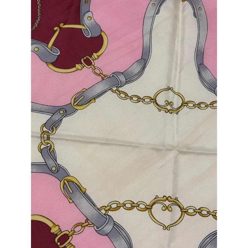 Vintage CELINE Silk Equestrian Square Scarf 33